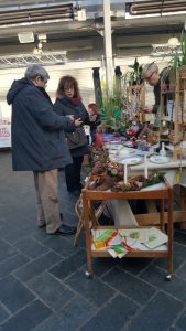 Image of customers by Rainbows market stall